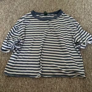 Blue and white striped shirt
